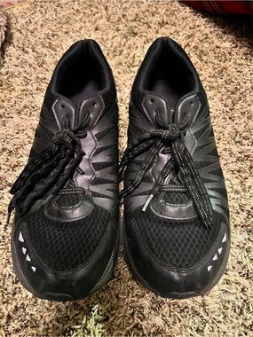 SAS Black Slip-Resistant Work Sneakers